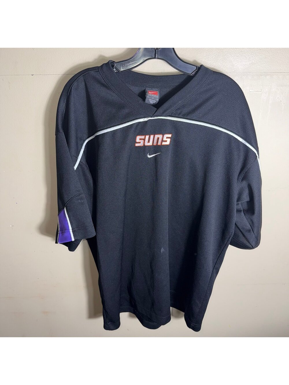 Nike Team NBA Phoenix Suns Center Swoosh Practice Jersey Mens LG Vtg y2k 90s